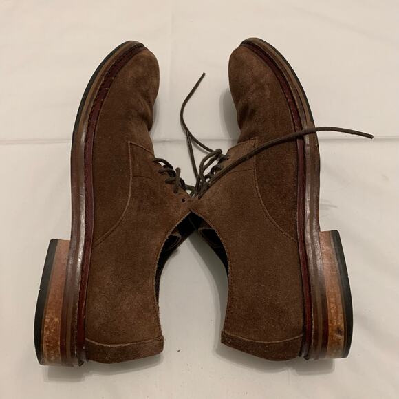 Cole Haan Suede Leather Derby Shoes Oxford Brown lace up Men Sz 10 - Picture 8 of 10